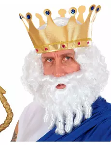 Paruka mořského boha v bílé barvě pro muže