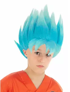 Dětská modrá paruka Goku Super Saiyan Dragon Ball