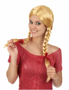 Blond paruka školačky s copánky pro ženy