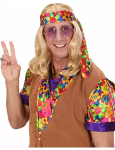 Blond hippie paruka pro dospělé
