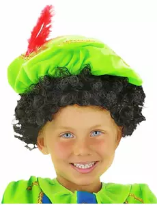 Dětská paruka černé kudrnaté vlasy