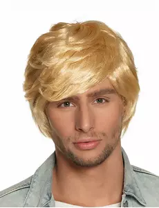 Krátká retro blond paruka pro muže