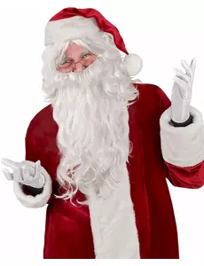 Bílá paruka a vousy Santa Clause pro dospělé