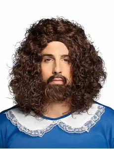 Mušketýrská paruka a knír pro muže