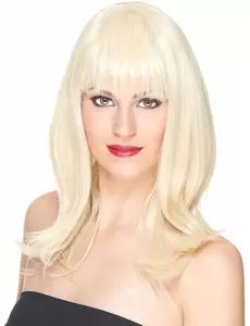 Luxusní blond dámská paruka střední délky - 170g