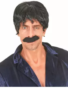 Černá paruka disco zpěváka pro muže