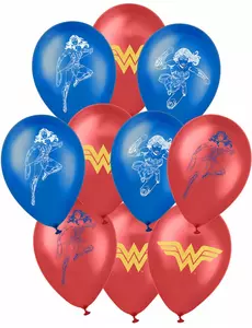 10 latexových balónků Wonder Woman 25 x 32cm