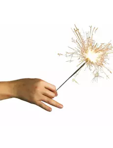 10 stříbrných magických svíček 16 cm