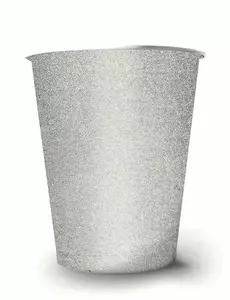 10 amerických třpytivých recyklovatelných stříbrných kartonových kelímků 53 cl
