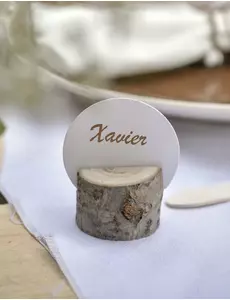 10 kulatých bílých kartonových jmenovek 4,7 cm