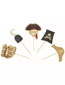 10 oboustranných pirátských zápichů 9 cm
