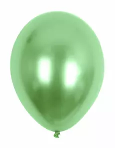 100 zelených metalických balónků 29 cm