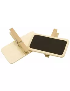 12 mini tabulek na přírodních dřevěných kolíčcích 4 × 2 cm