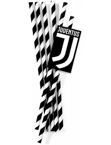 12 kartonových brček Juventus 19,5 cm