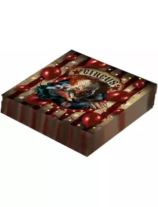 12 papírových ubrousků Halloween klaun 33 × 33 cm