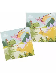 12 papírových ubrousků Dino Party 33 x 33 cm