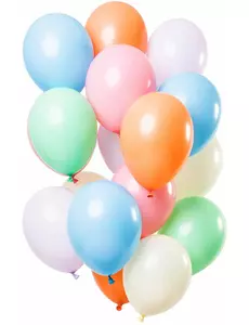 15 pastelových latexových balónků 33 cm