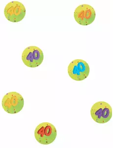 150 konfeti na stůl – 40. narozeniny