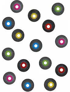 150 konfeti na stůl – vinylové desky