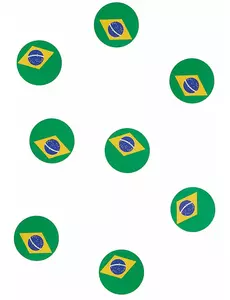 150 konfeti na stůl s brazilskou vlajkou