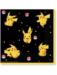 16 papírových ubrousků Pokémon Pikachu 33 x 33 cm