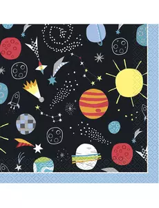 16 papírových ubrousků Black Universe 33 × 33 cm