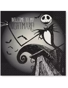 16 ubrousků Nightmare Before Christmas 33 x 33 cm