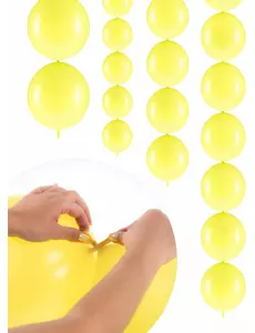 20× propojitelné nafukovací balónky pastelově žluté 28 cm