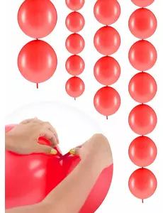 20× propojitelné nafukovací balónky červené 28 cm