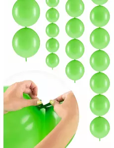 20× propojitelné nafukovací balónky světle zelené 28 cm