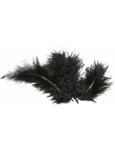 20 černých dekoračních peříček 5,5 cm