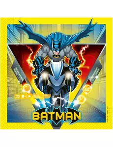 20 žlutých papírových ubrousků Batman 33 x 33 cm