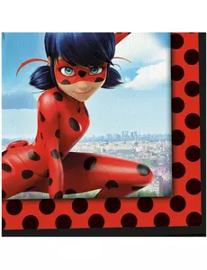 20 papírových ubrousků Ladybug in Paris 33 x 33 cm