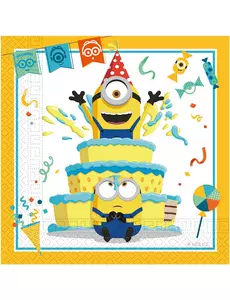 20 papírových ubrousků Minions 33 x 33 cm