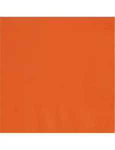 20 oranžových papírových ubrousků 33 × 33 cm