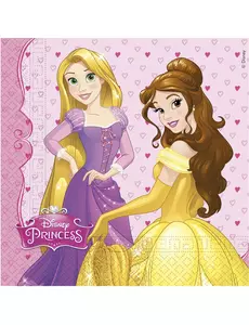20 papírových ubrousků Disney Princess Heart 33 × 33 cm
