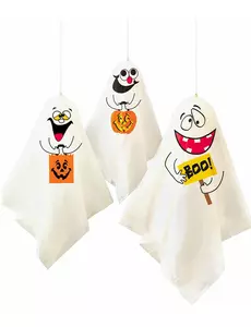 3 halloweenské závěsné duchy