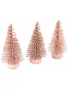 Malé dekorativní stromečky rose gold 5,5 x 2,5 cm