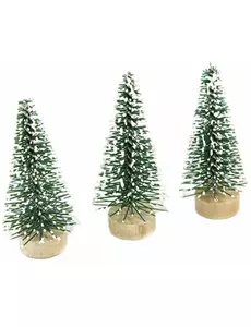 3 malé zelené umělé jedličky 5 cm