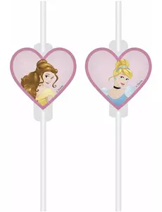4 brčka s kartonovým medailonem Disney Princess Hearts