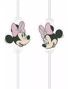 4 brčka s kartonovým medailonem Minnie (obličej)