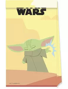 4 papírové tašky Baby Yoda The Mandalorian