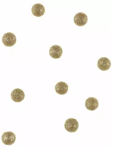 40 zlatých třpytivých dekoračních kuliček 12 mm