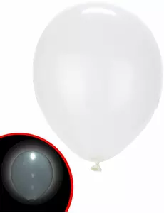 5 Illooms® bílých LED balónků