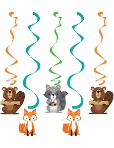 5 spirálových závěsů Forest Animal 76 a 99 cm