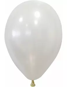 50 metalických bílých balónků 30 cm