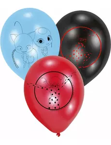 6 latexových balónků Ladybug 22.8 cm