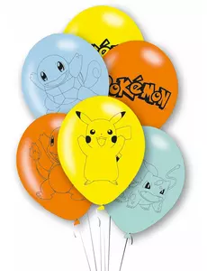 6 latexových balónků Pokémon Pikachu