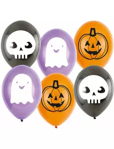 6 latexových balónků Halloween Friends 23 cm