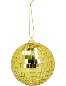 6 zlatých disco koulí 8 cm